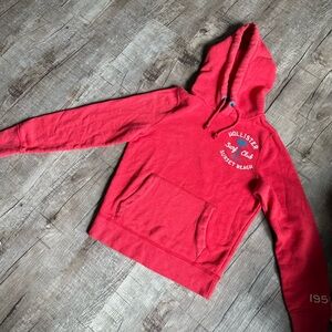 Hollister Women's Red Hoodie Sweater